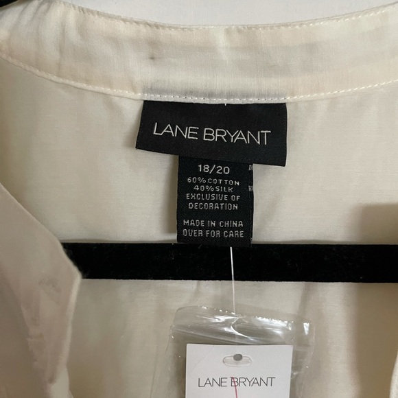 SOLD Lane Bryant Button and Ruffle Blouse - Picture 2 of 5